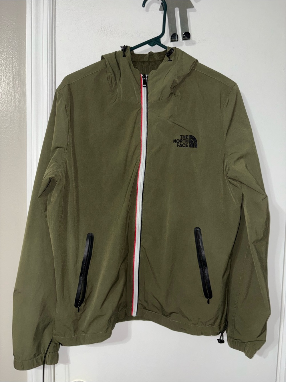 The North Face Olive Green Hooded Jacket medium